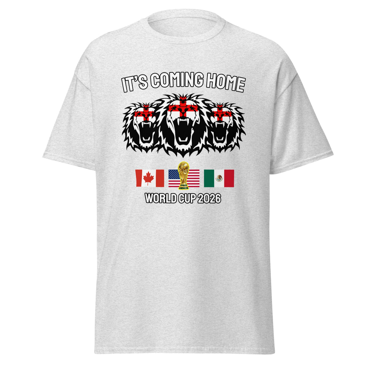 England World Cup 2026 T-Shirt It's Coming Home 3 Lions Football Shirt Unisex