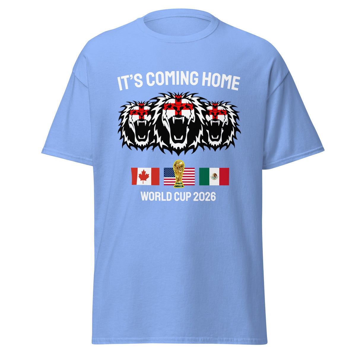 England World Cup 2026 T-Shirt It's Coming Home 3 Lions Football Shirt Red