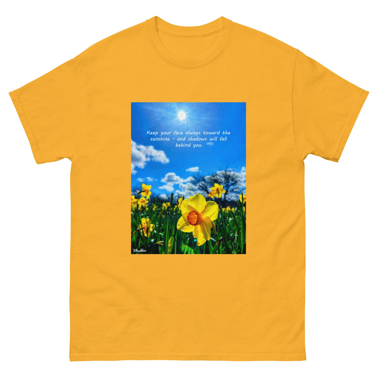 Women's Flower Print T-Shirt - Trendy Daffodil Shirt Summer Spring Quote Fashion