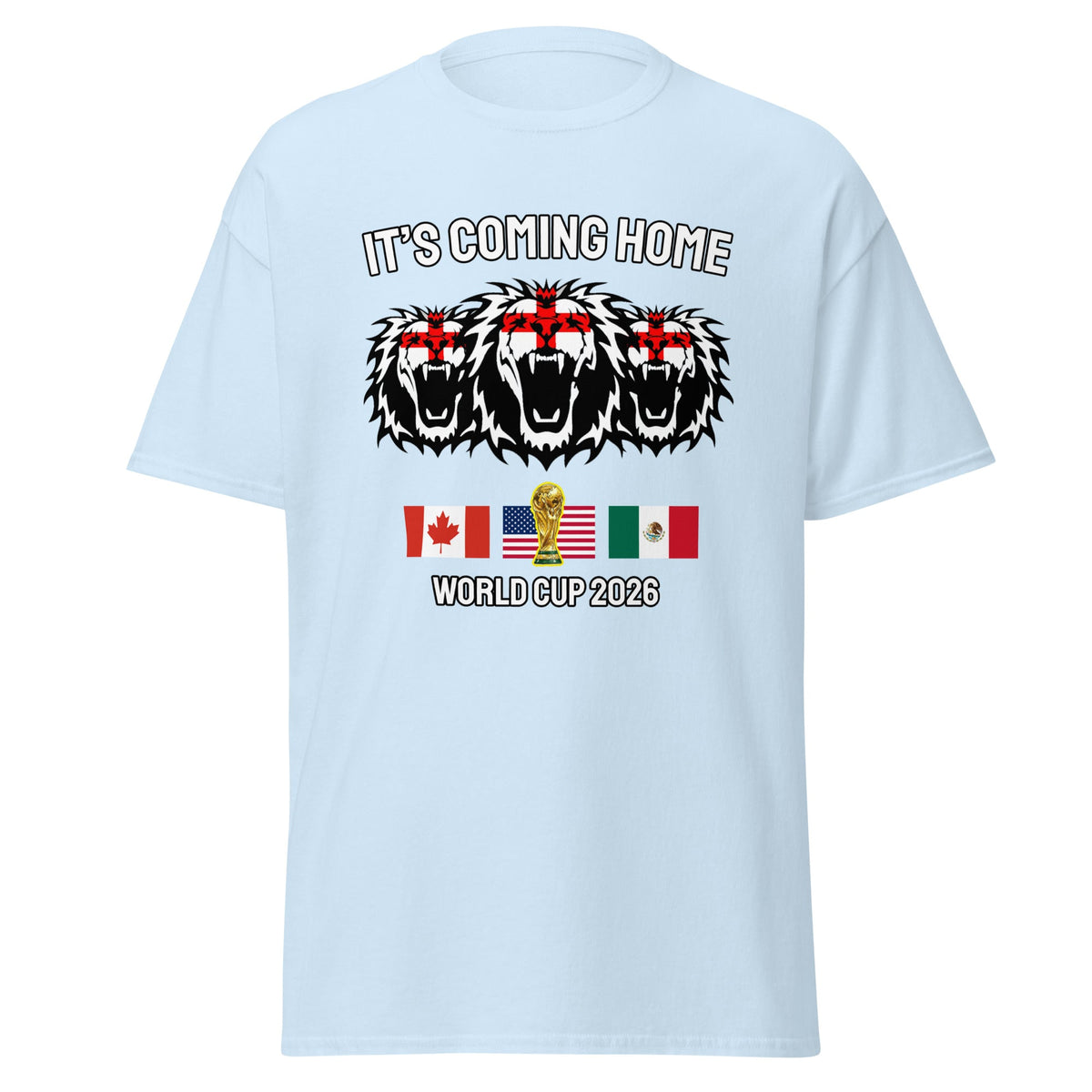 England World Cup 2026 T-Shirt It's Coming Home 3 Lions Football Shirt Unisex