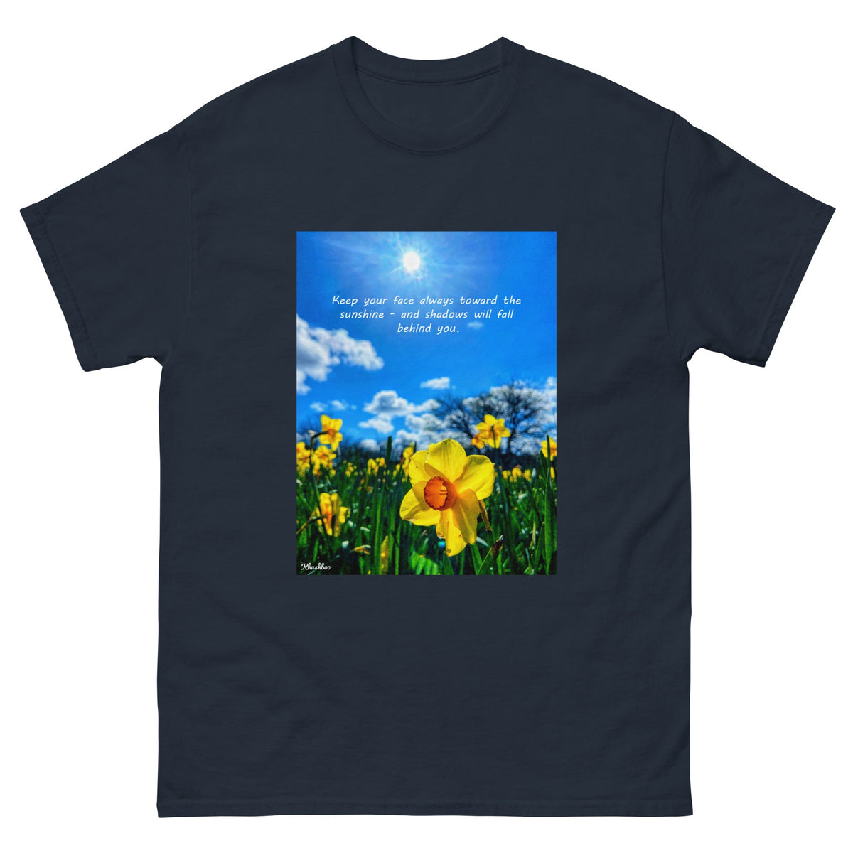 Women's Flower Print T-Shirt - Trendy Daffodil Shirt Summer Spring Quote Fashion