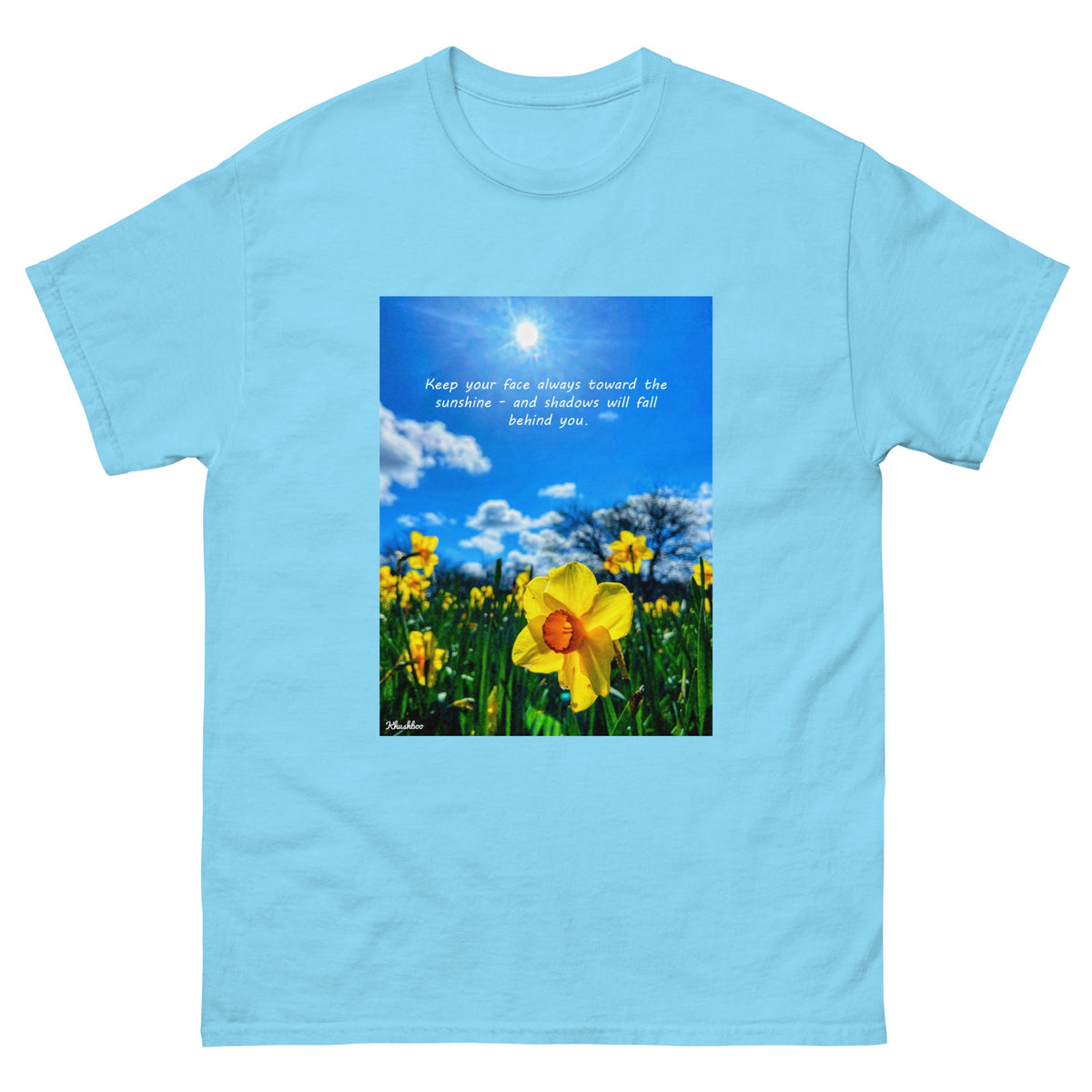 Women's Flower Print T-Shirt - Trendy Daffodil Shirt Summer Spring Quote Fashion