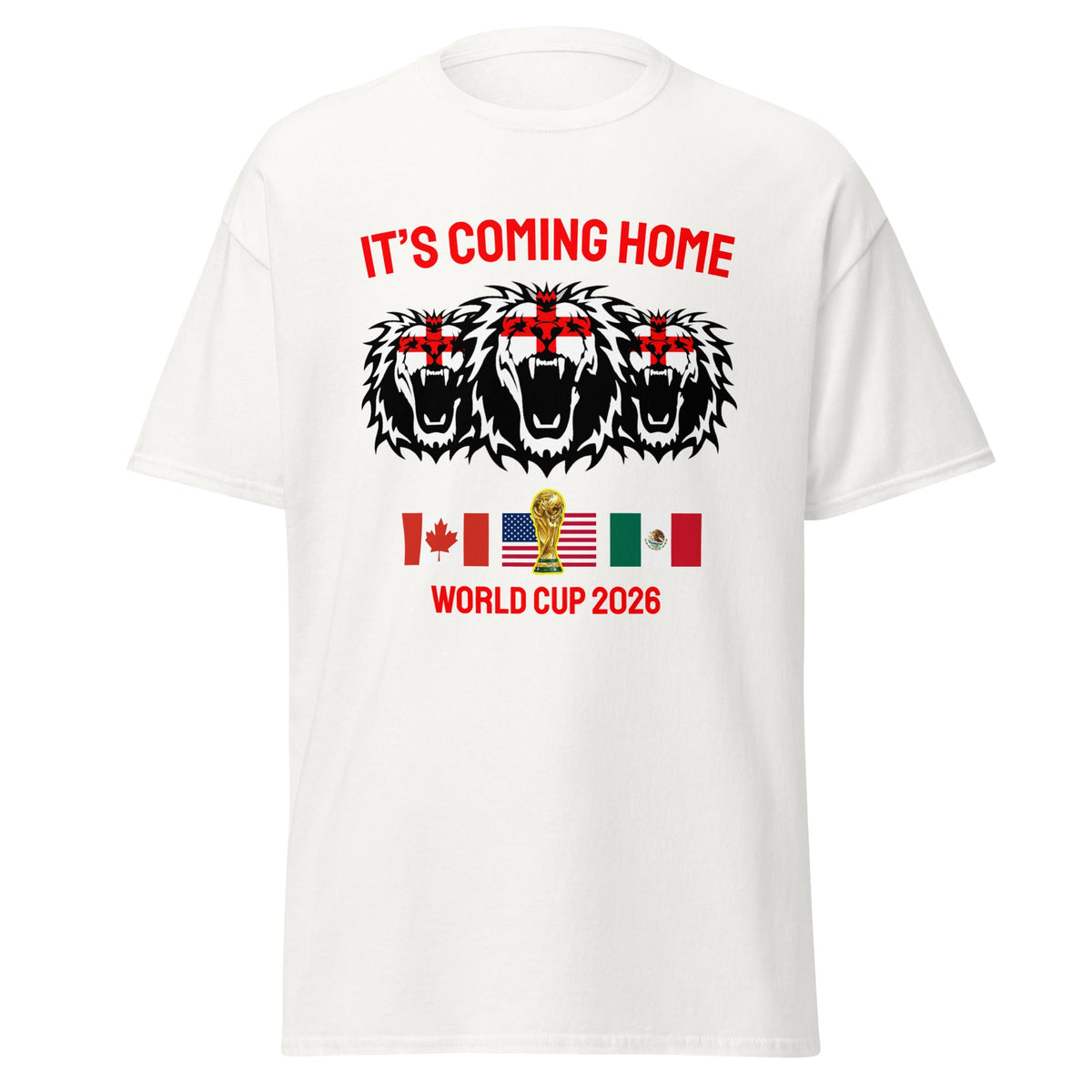England World Cup 2026 Shirt It's Coming Home 3 Lions Football England White