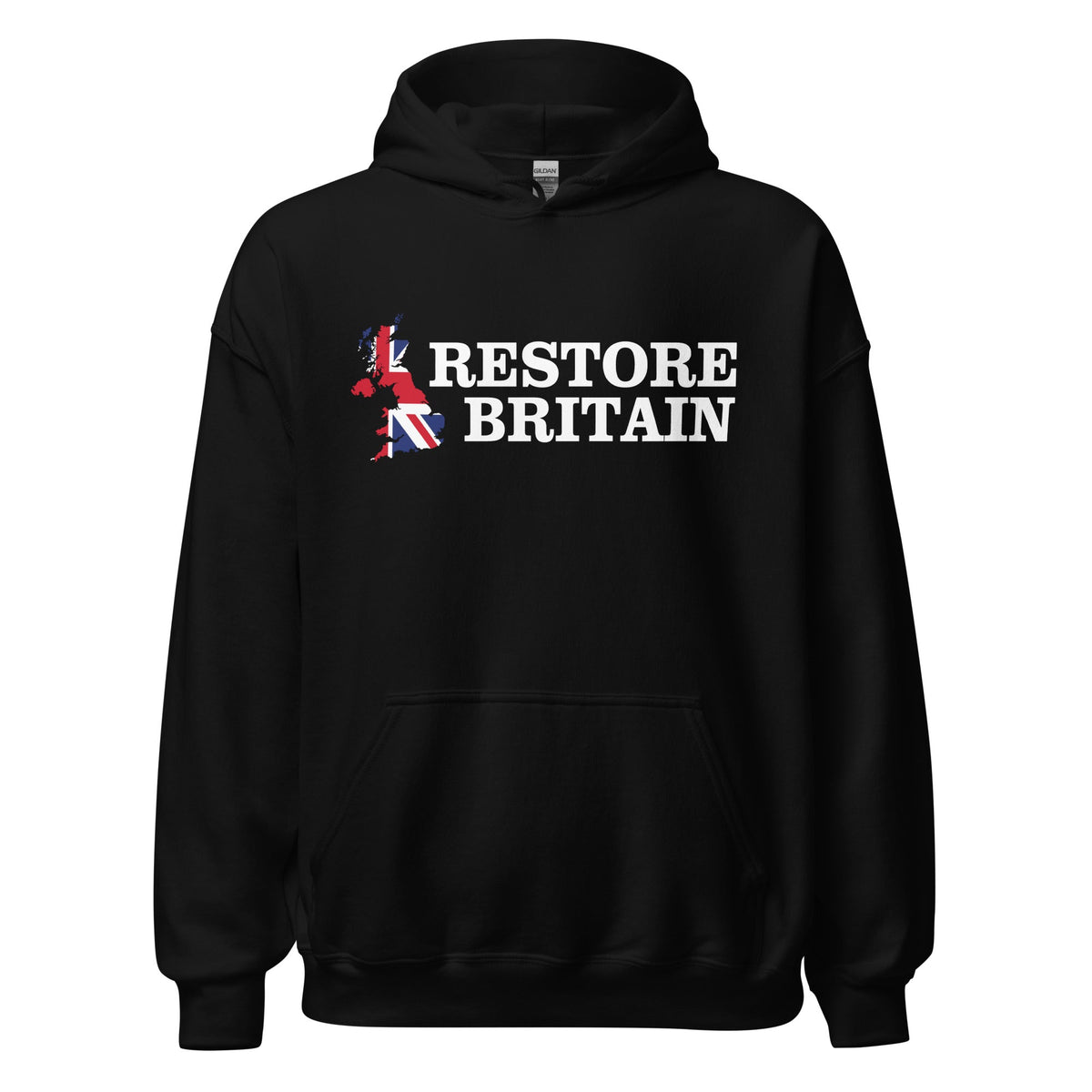 Restore Britain Unisex Hoodie - UK Politics British Hoody Navy Pullover Party