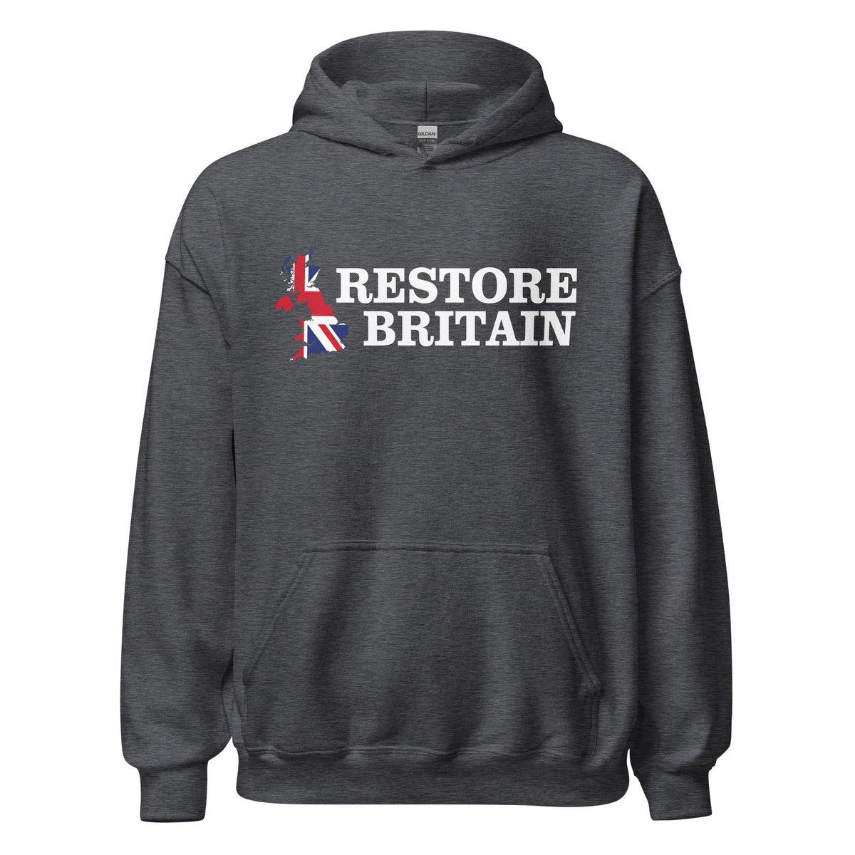 Restore Britain Unisex Hoodie - UK Politics British Hoody Navy Pullover Party