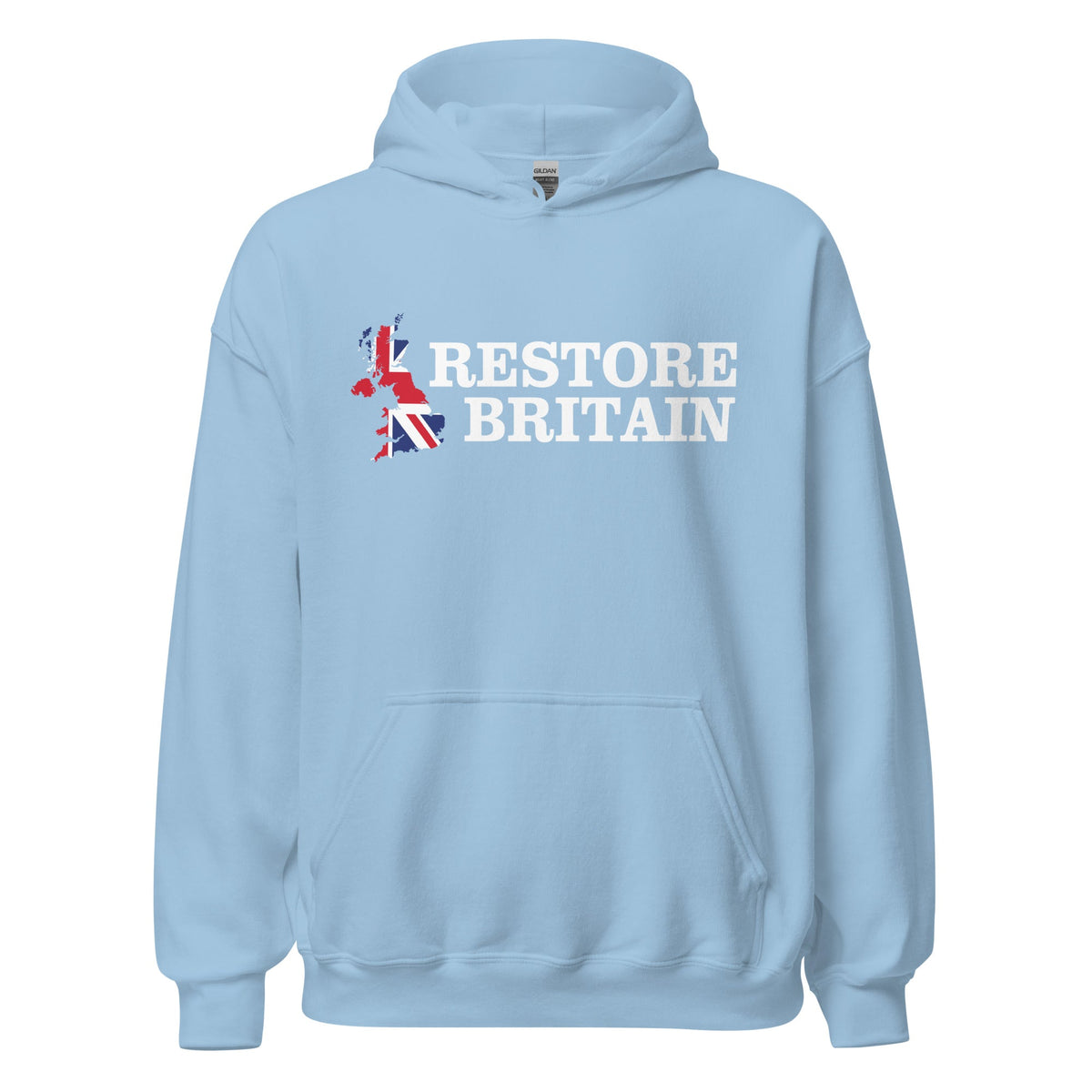 Restore Britain Unisex Hoodie - UK Politics British Hoody Navy Pullover Party