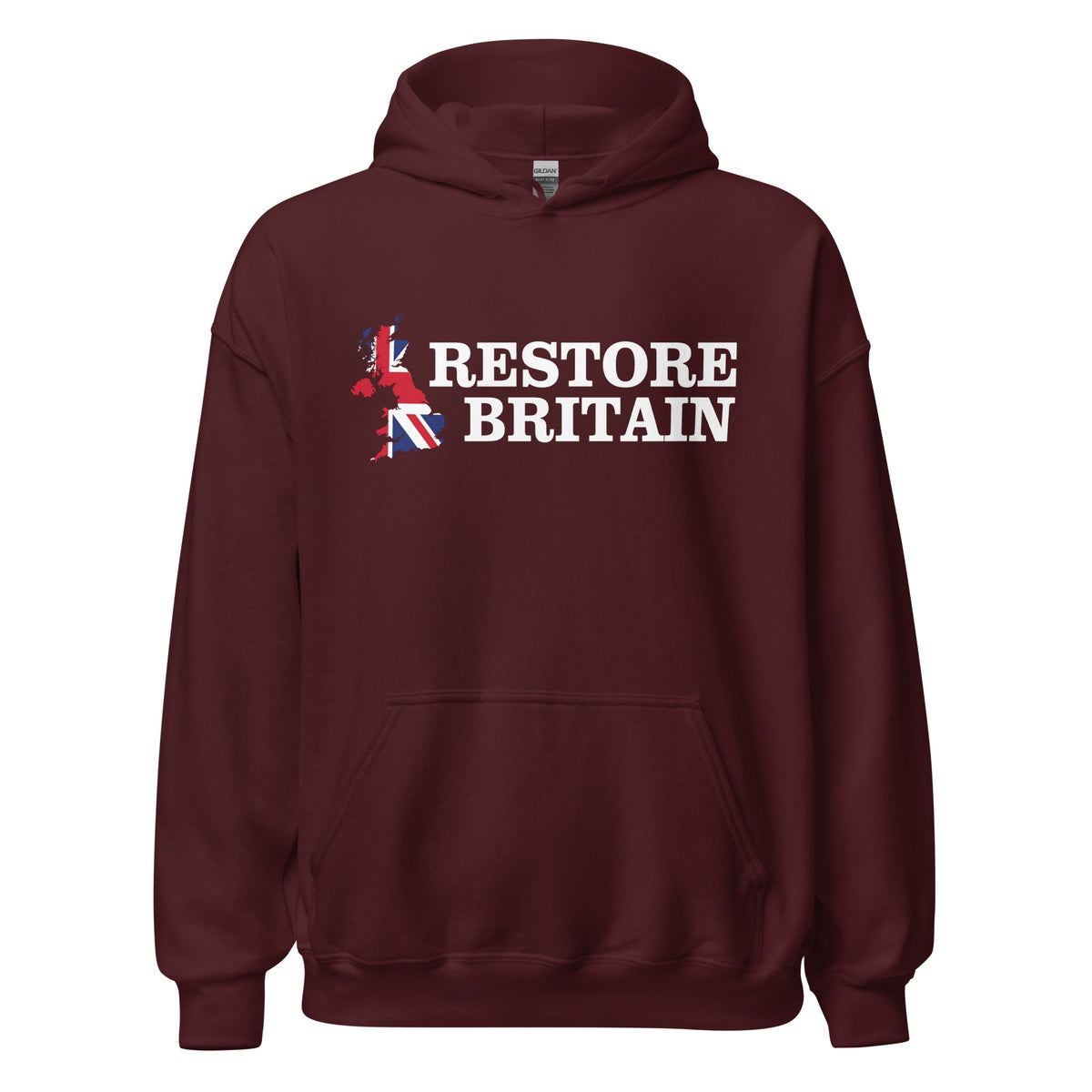 Restore Britain Unisex Hoodie - UK Politics British Hoody Navy Pullover Party