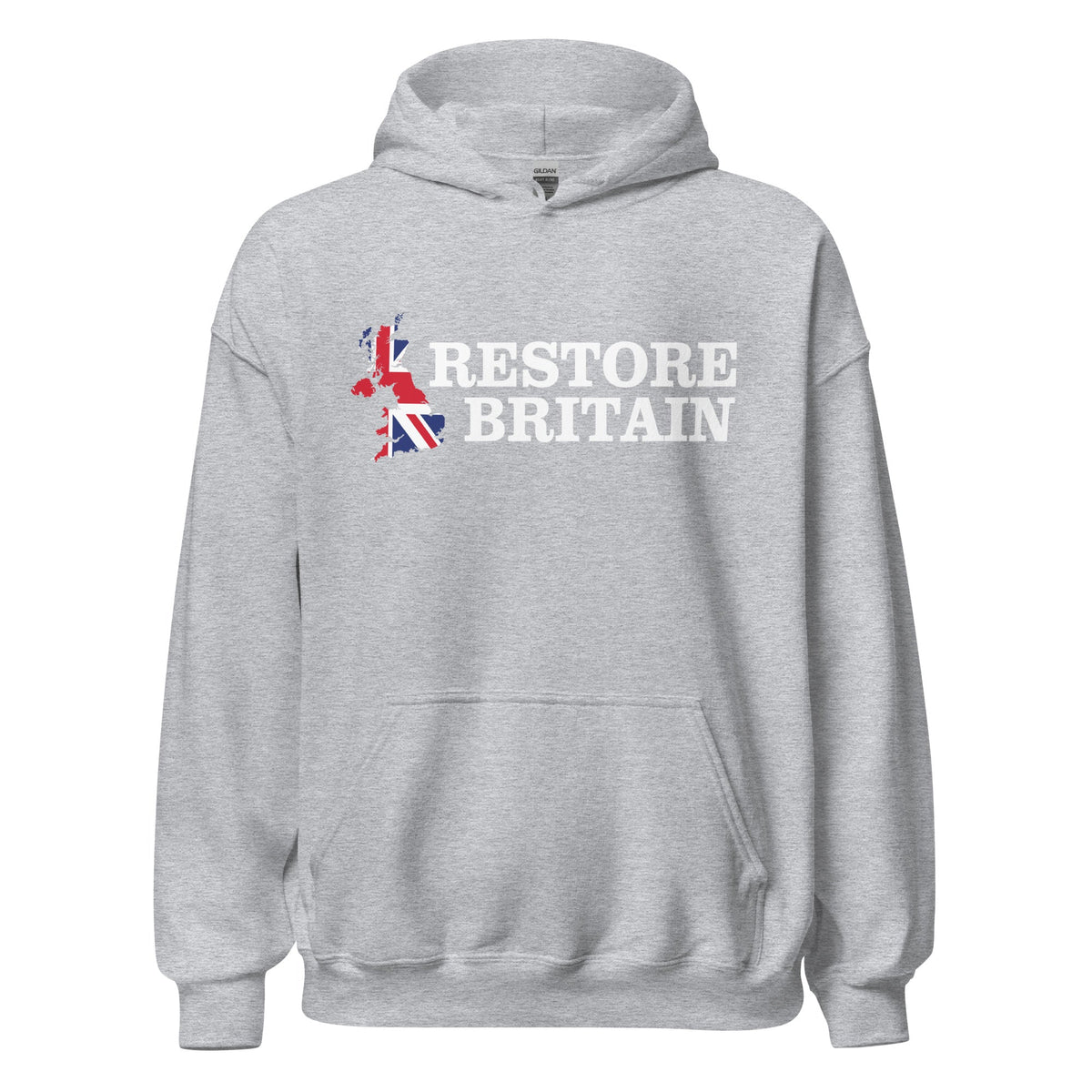 Restore Britain Unisex Hoodie - UK Politics British Hoody Navy Pullover Party