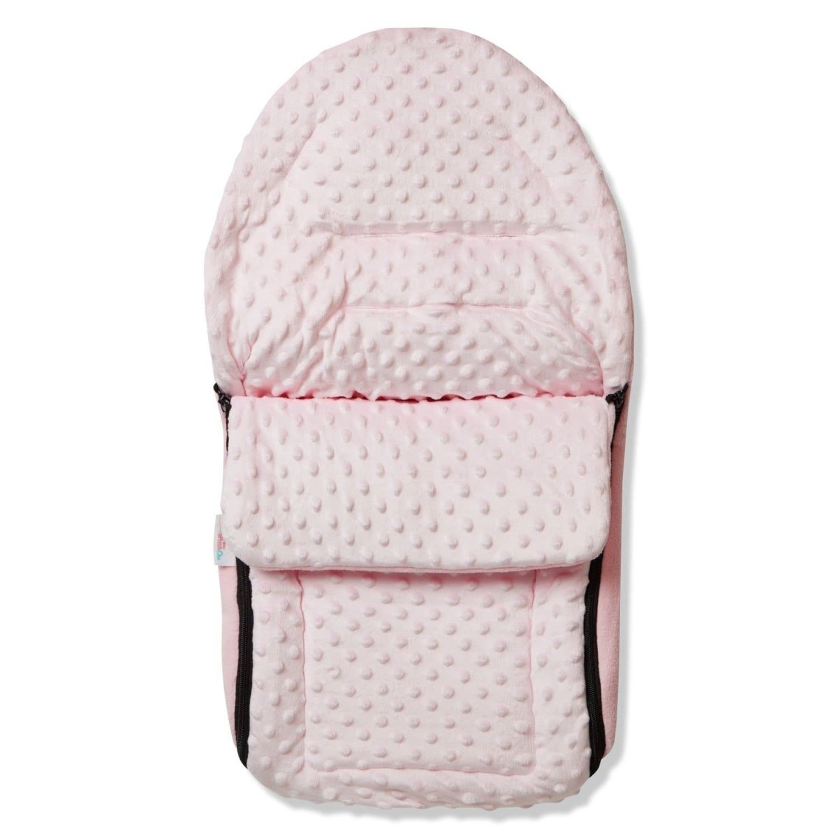Universal Fusssack für Babyschale mit Noppenmuster | Passend für alle 3- und 5-Punkt-Gurte