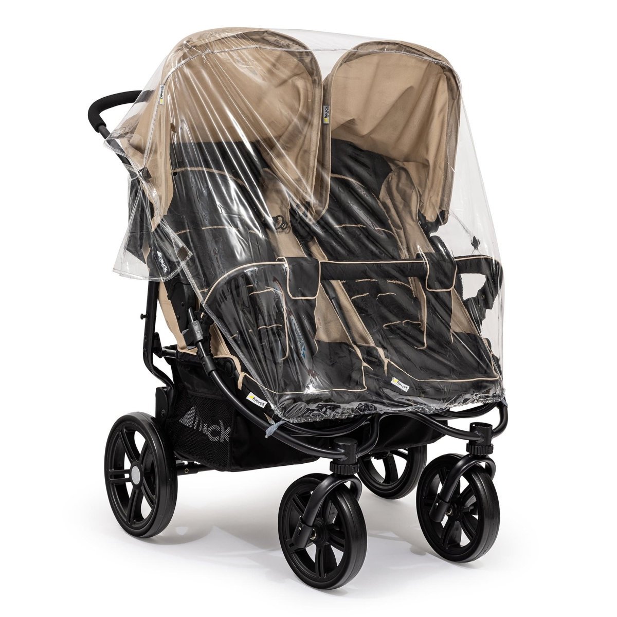Universal Rain Cover for Side by Side Pushchairs | Fits All Models