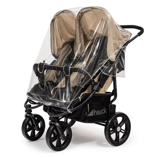 Universal Rain Cover for Side by Side Pushchairs | Fits All Models