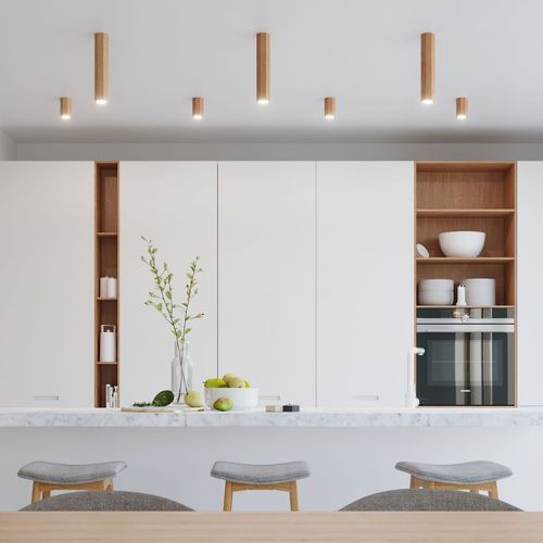 Ceiling lamp wood Zake Scandinavian Design GU10