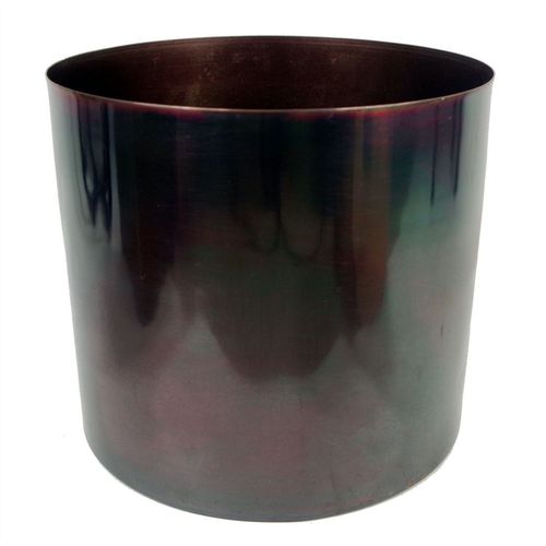 Tall Black Stand with Iridescent Rainbow Metal Planter 62cm x 18cm