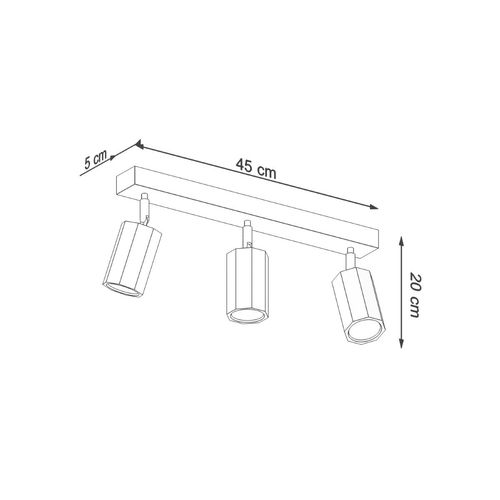Ceiling lamp wood Zake Scandinavian Design GU10
