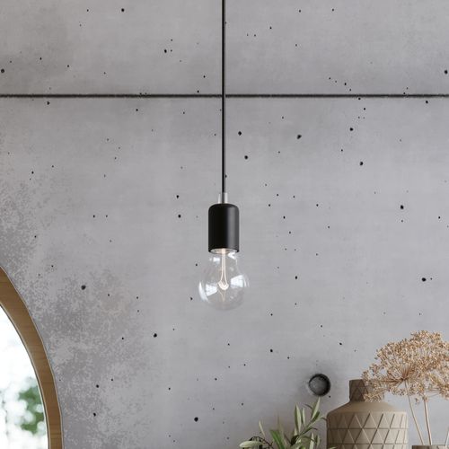 Pendant lamp fabric, steel Edison loft Design E27