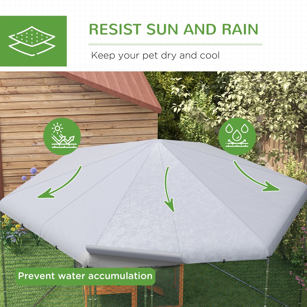 PawHut Walk-In Chicken Run | Large Outdoor Enclosure for 10–15 Chickens, Rabbits & Ducks