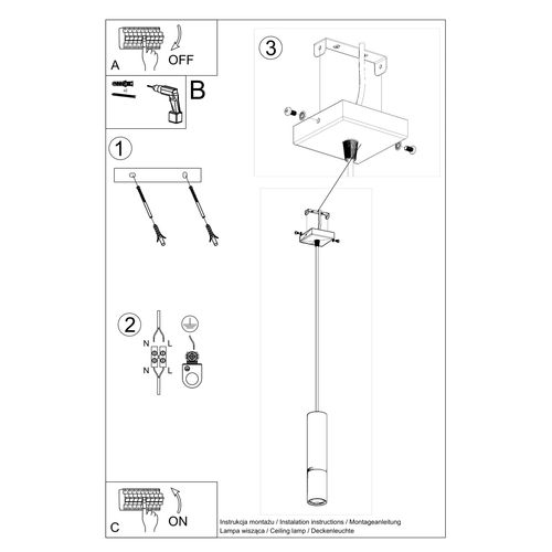 Pendant lamp steel Loopez modern Design GU10