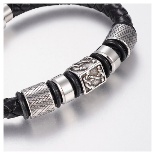 Mens Nautical Leather Bracelet