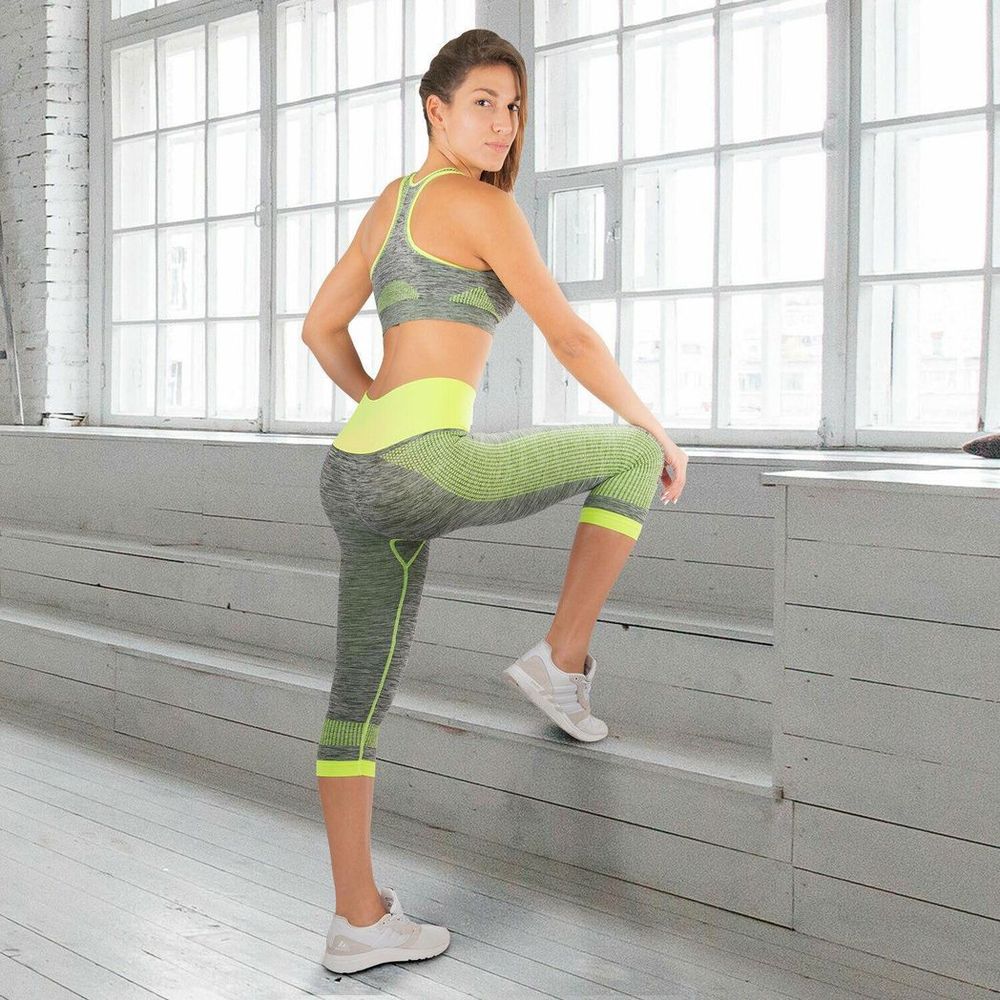 Zodiac Fitness Women Yoga Set | Green | Size Small | Moisture Wicking | Quick Dry
