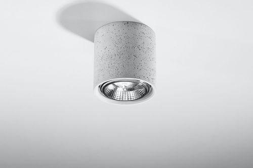 Ceiling Lamp CULLO Concrete Grey Round Shape Loft Design LED GU10