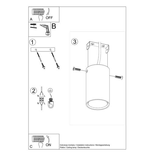 Ceiling lamp steel Lagos modern Design GU10