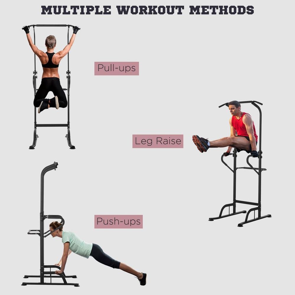 Power Tower Home Gym Station | Pull Up Bar, Dip Station & Push Up Stand | 120KG Capacity