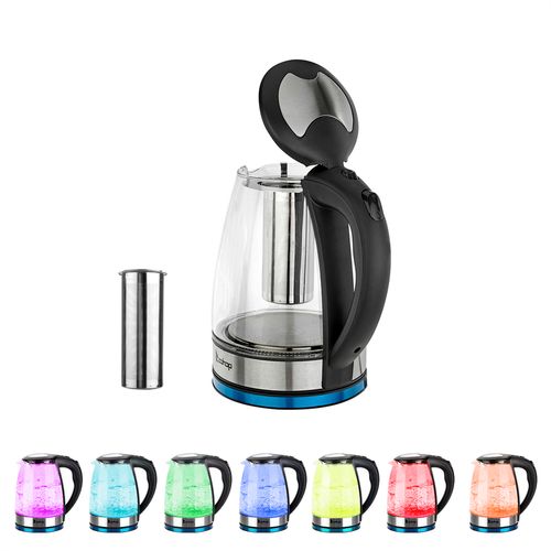 ZOKOP HD-1861-A 1.8L Electric Glass Kettle with LED Lights | 2000W | UK Plug