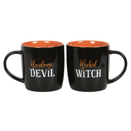 Wicked Witch and Handsome Devil Couples Mug Set