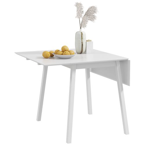 Drop Leaf Extendable Dining Table 2-4 Seater | Pine Wood | White | 60–110cm