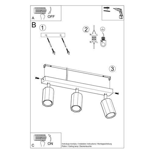 Ceiling lamp wood Zake Scandinavian Design GU10