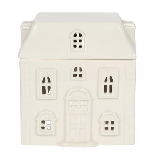 White Ceramic House Oil Burner