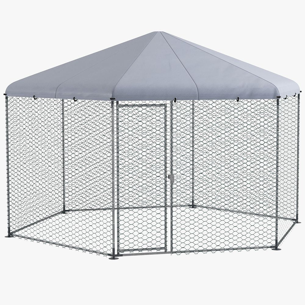 PawHut Walk-In Chicken Run | Large Outdoor Enclosure for 10–15 Chickens, Rabbits & Ducks