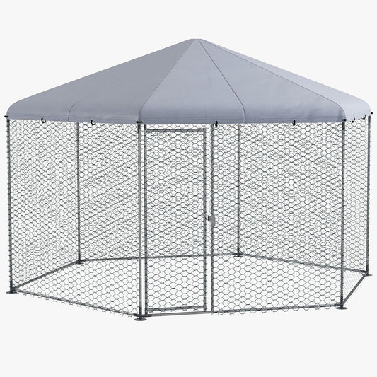 PawHut Walk-In Chicken Run | Large Outdoor Enclosure for 10–15 Chickens, Rabbits & Ducks