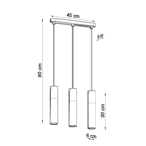 Pendant lamp Steel, concrete Borgio modern Design GU10
