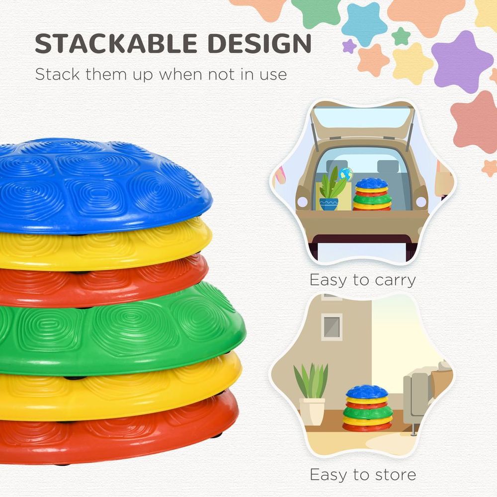 ZONEKIZ Balance Stepping Stones for Kids – 6 Piece Set | Ages 3–8