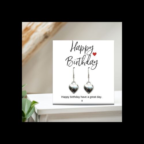 Happy Birthday Earrings - Message Card