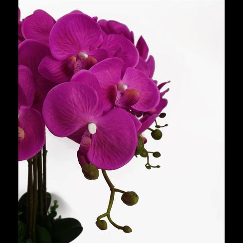 85cm Artificial Deluxe Bush Orchid Dark Pink