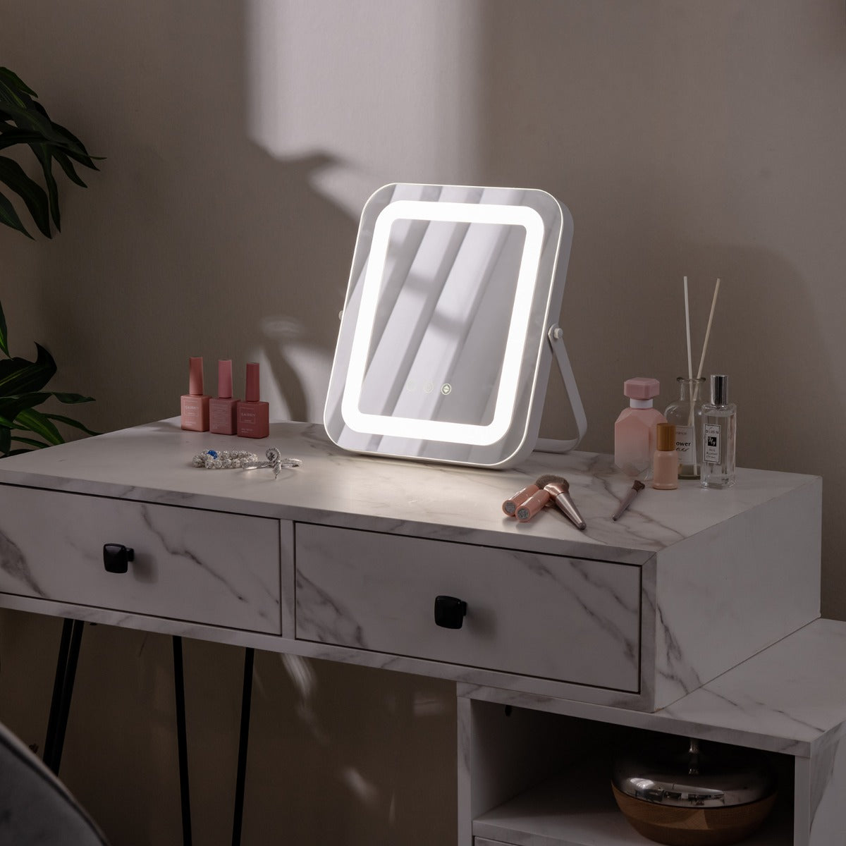 Multi-occasion 3 Colour LED Mirror with Smart Touch Control-White