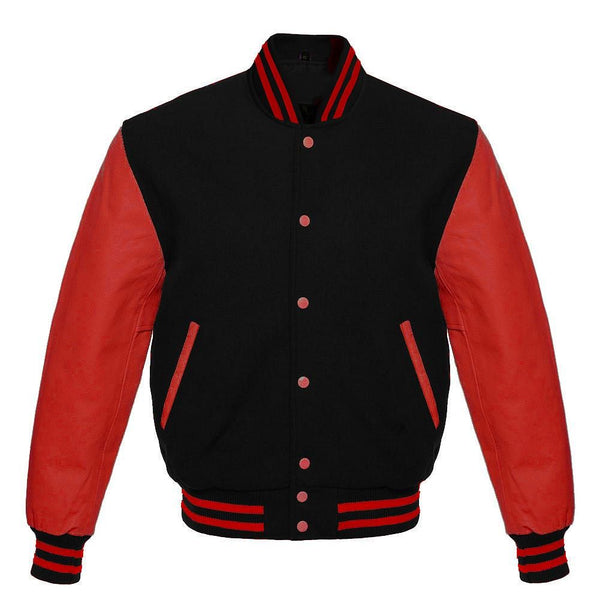 Sale Wool Men's Varsity Baseball Jacket Real / Synthetic Leather Sleeves Wool Letterman Boys Jacket