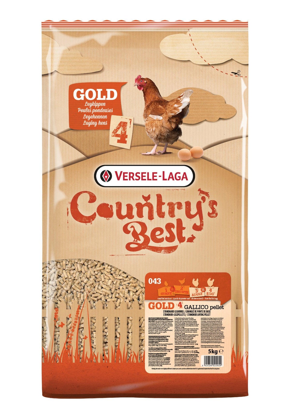 Versele Laga Gold 4 Gallico Pellets 5kg