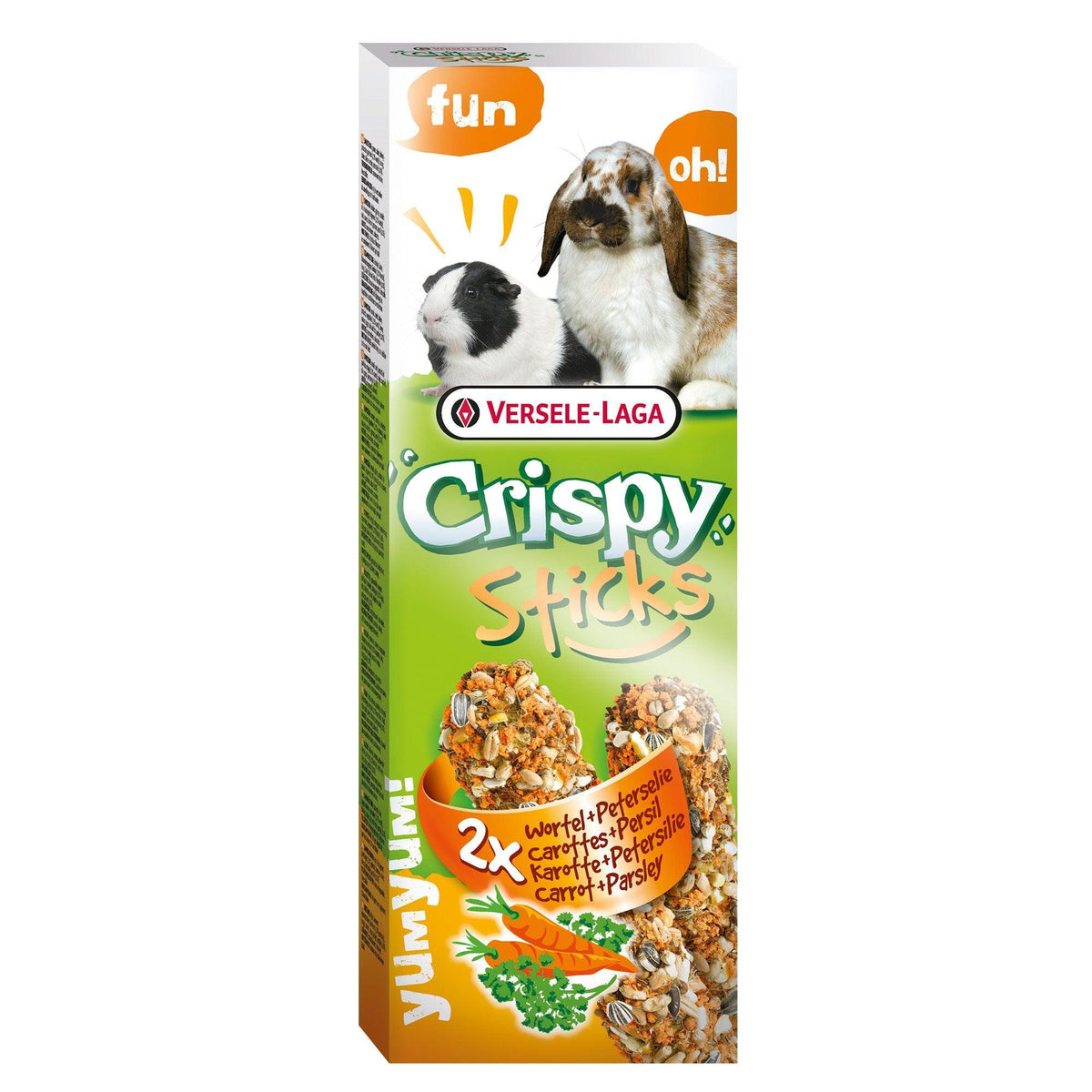 Versele Laga Crispy Sticks Carrot and Parsley 110g - Case of 8