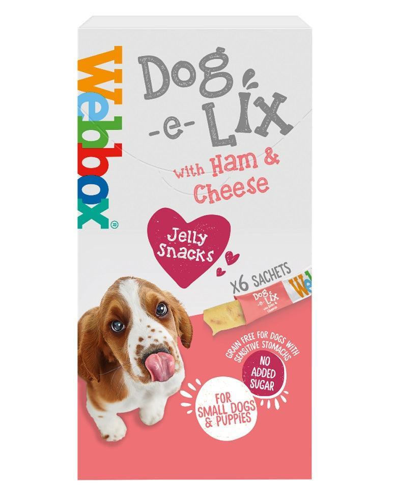 Webbox Dog-e-Lix Jelly Ham and Cheese Creamy Treat 6 x 15g - Case of 11