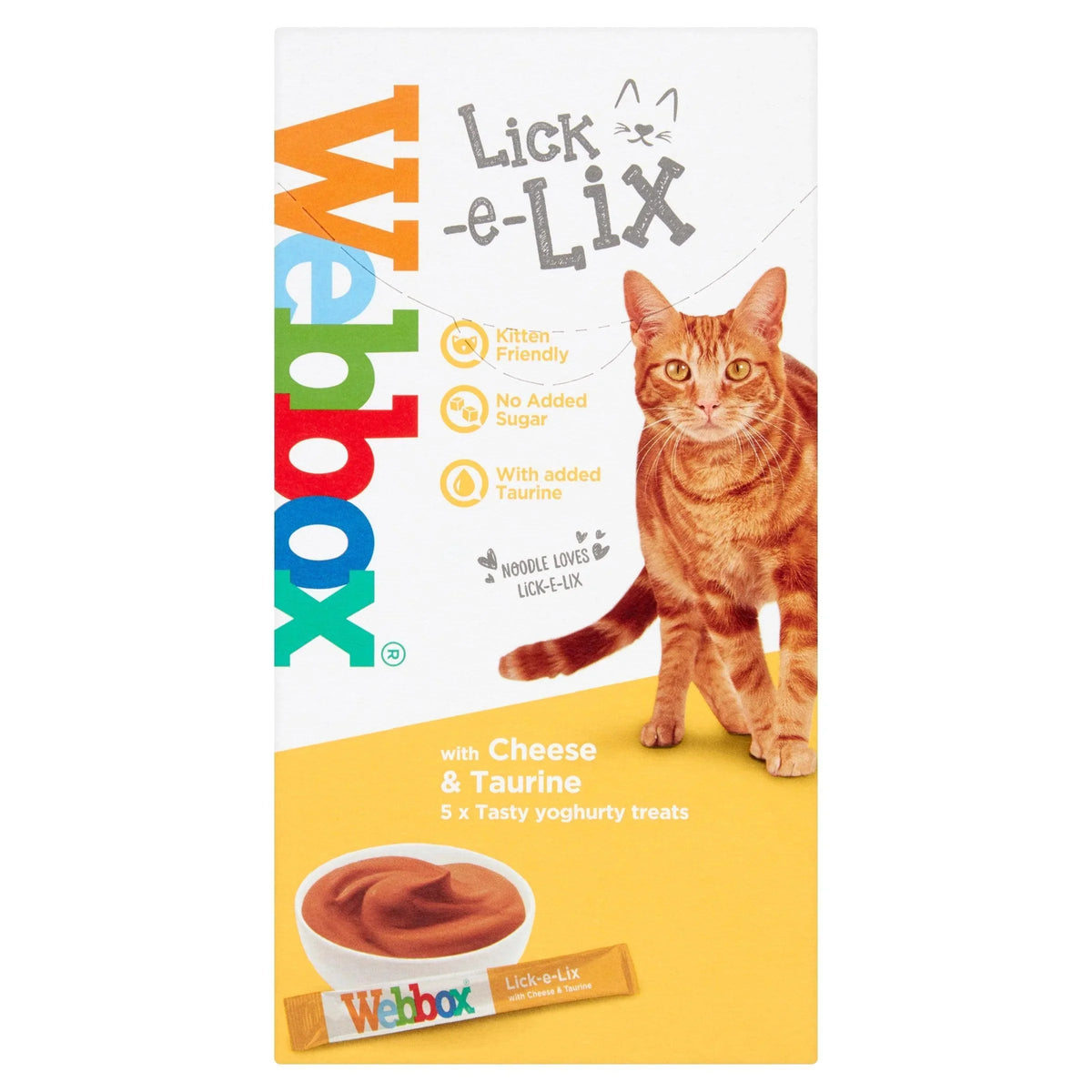 Webbox Lick e Lix Cream Cheese and Taurine 5 x 15g - Case of 17