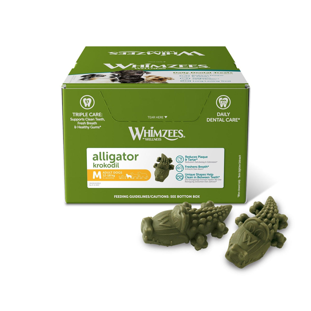 Whimzees Alligator Medium - Case of 65