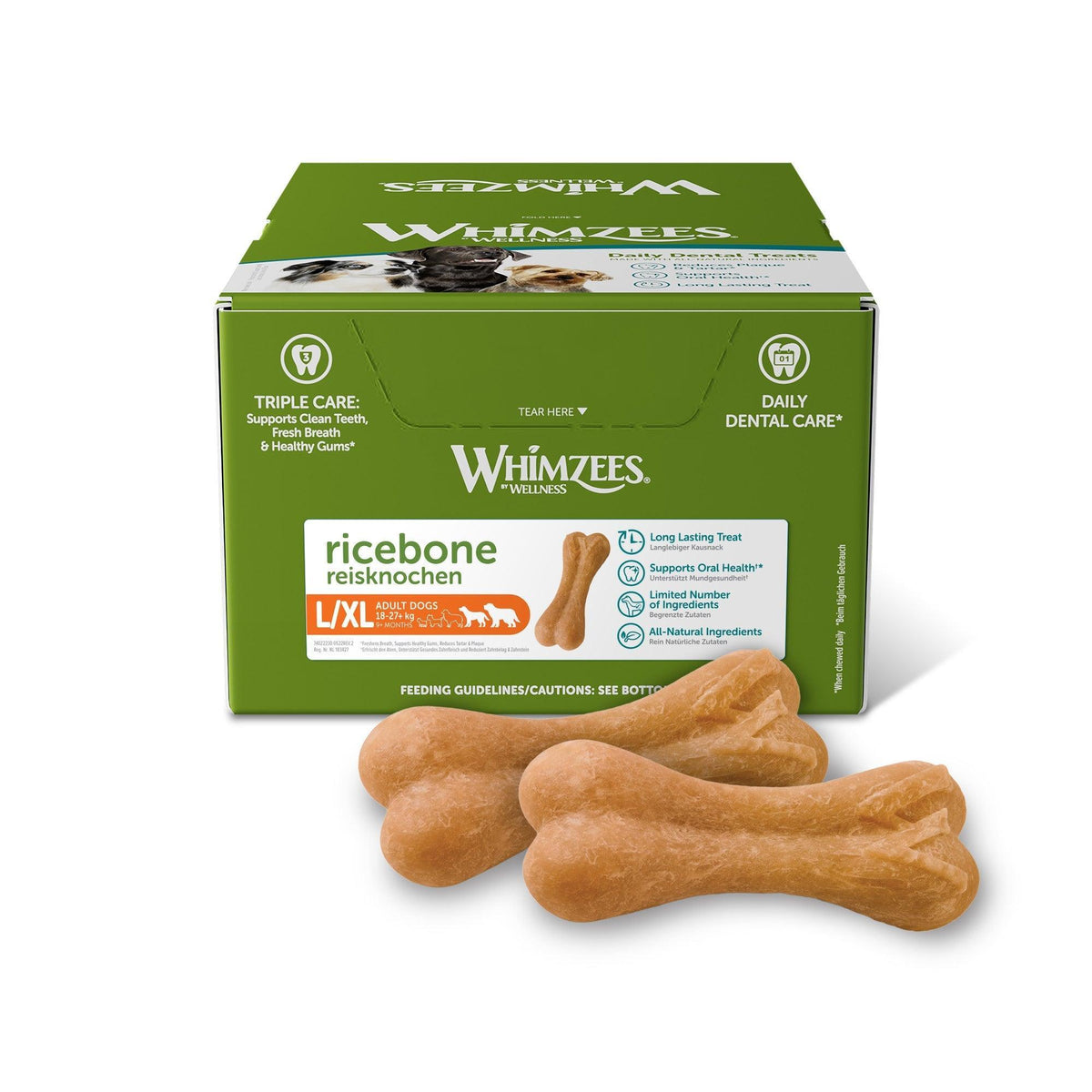 Whimzees Rice Bones Extra Large - Case of 23