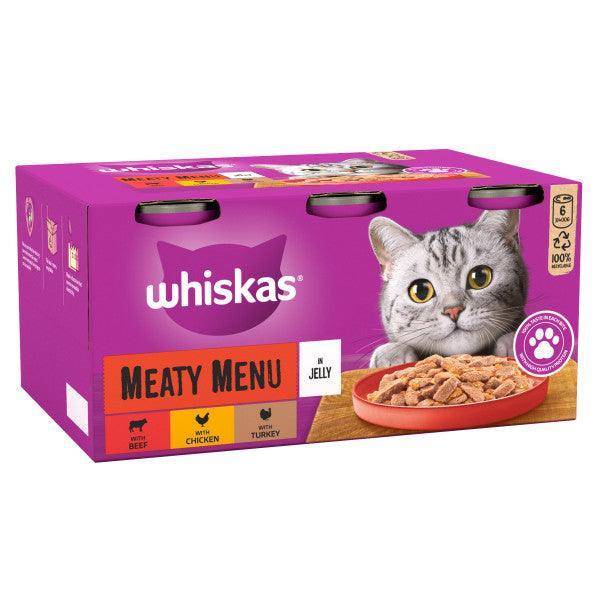 Whiskas 1+ Adult Meaty Menu in Jelly 6 x 400g - Case of 4