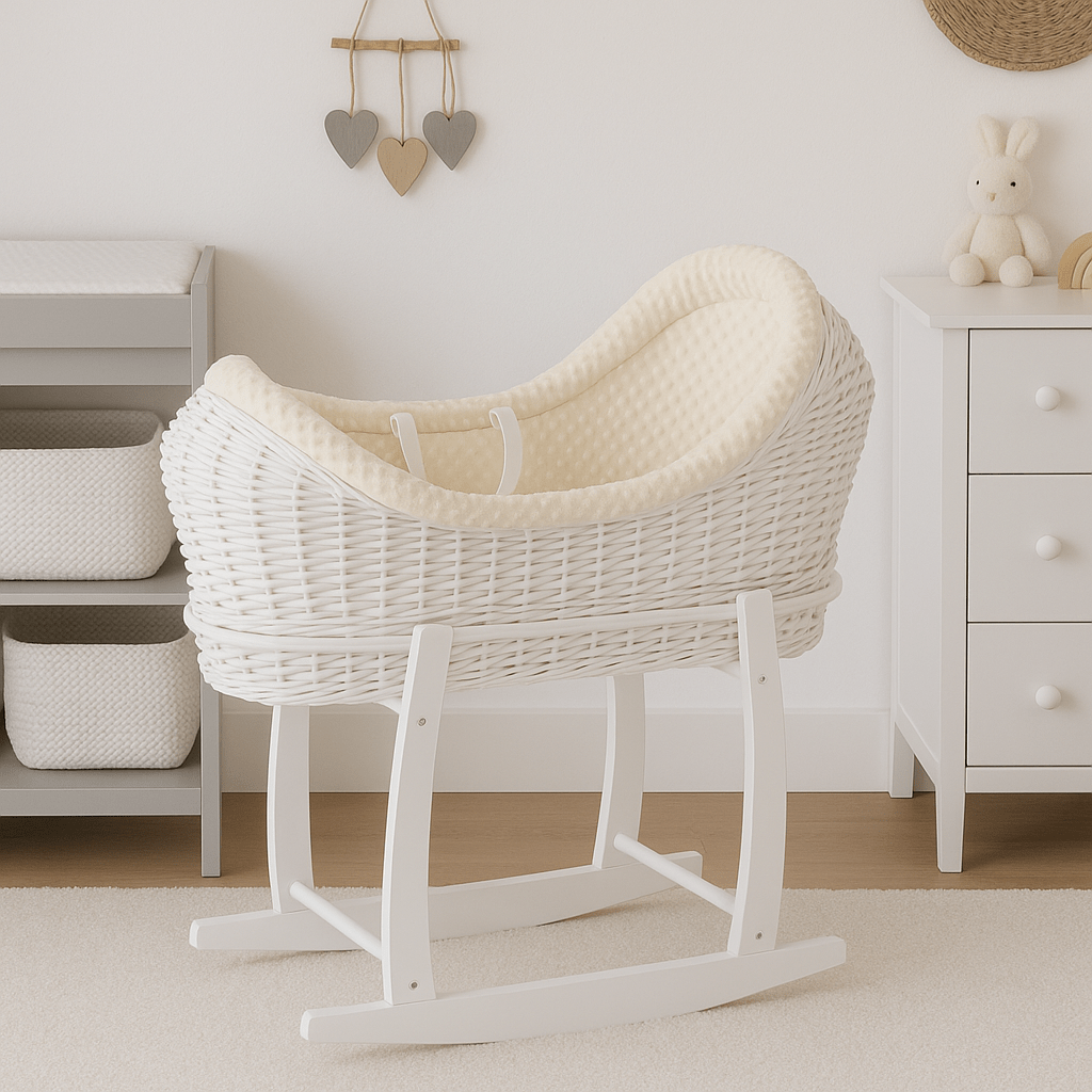 Wicker Deluxe Pod Baby Moseskorb mit Ständer