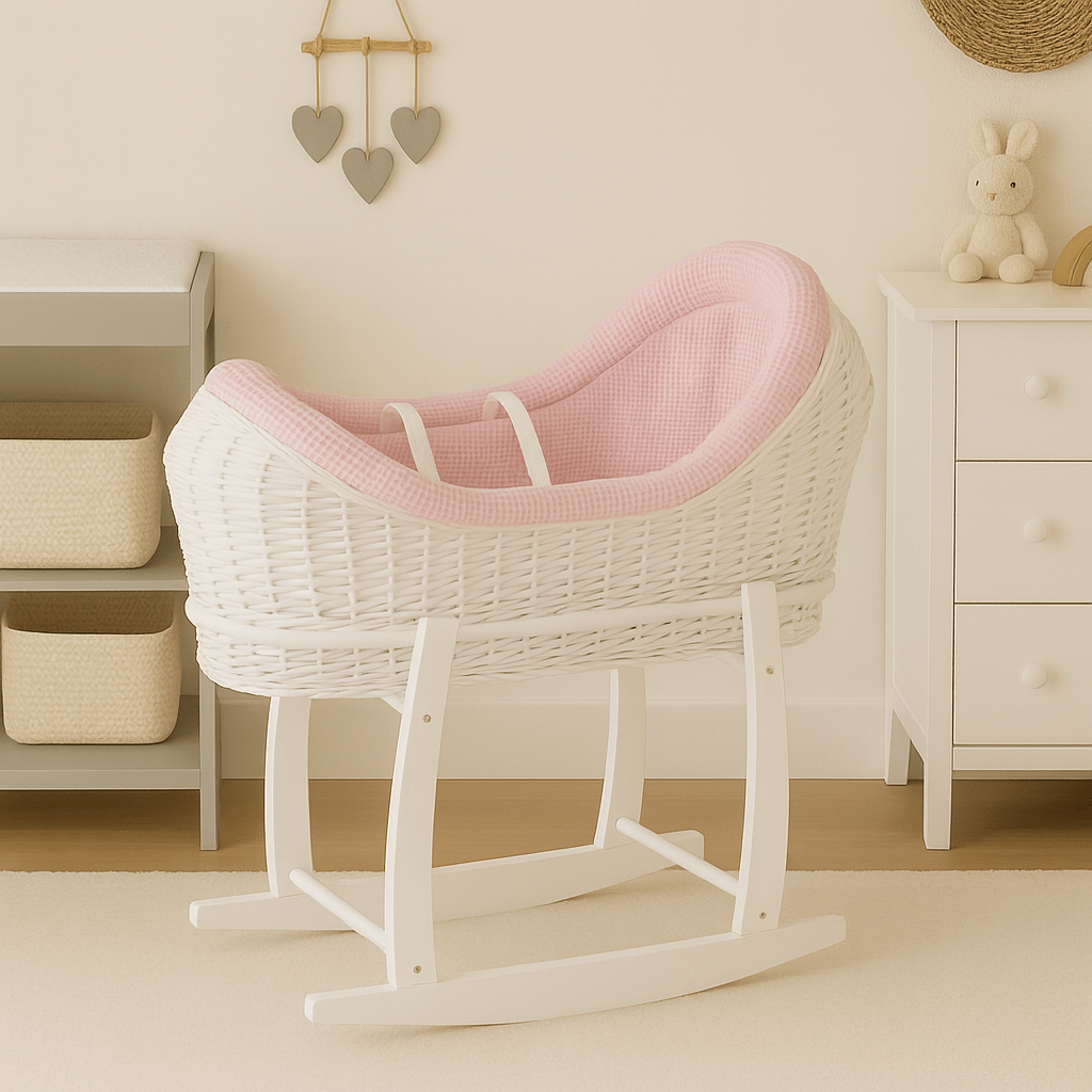 Wicker Deluxe Pod Baby Moseskorb mit Ständer