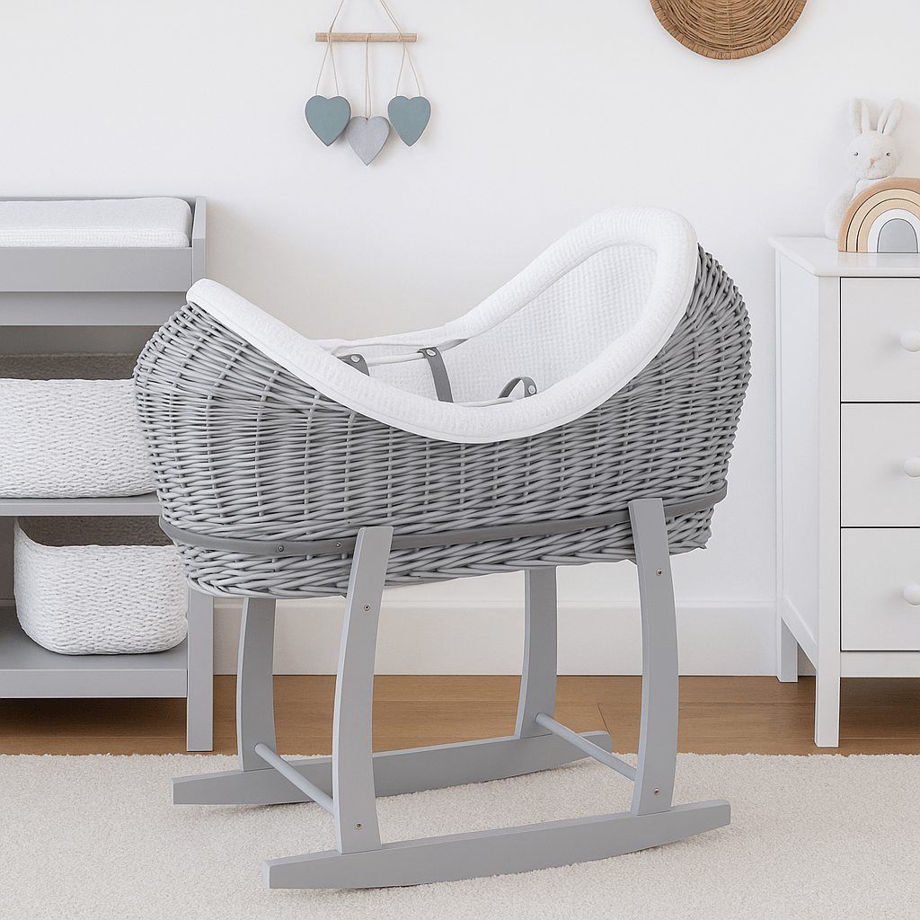 Wicker Deluxe Pod Baby Moseskorb mit Ständer