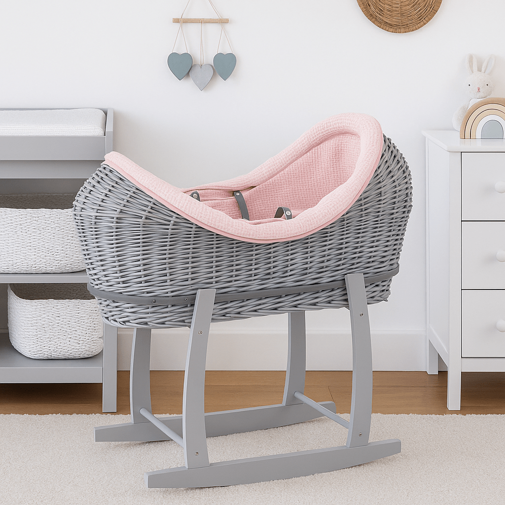 Wicker Deluxe Pod Baby Moseskorb mit Ständer